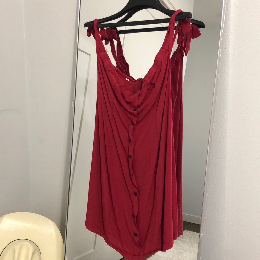Red Buttoned Dress